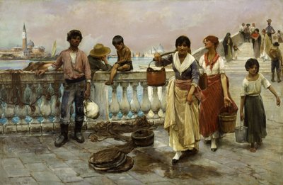 Wasserträger in Venedig von Frank Duveneck